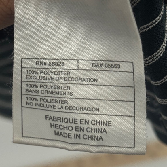 Nike Golf Men XXL Black White Striped Short Sleeve Polo Shirt Casual Lightweight - Picture 5 of 7